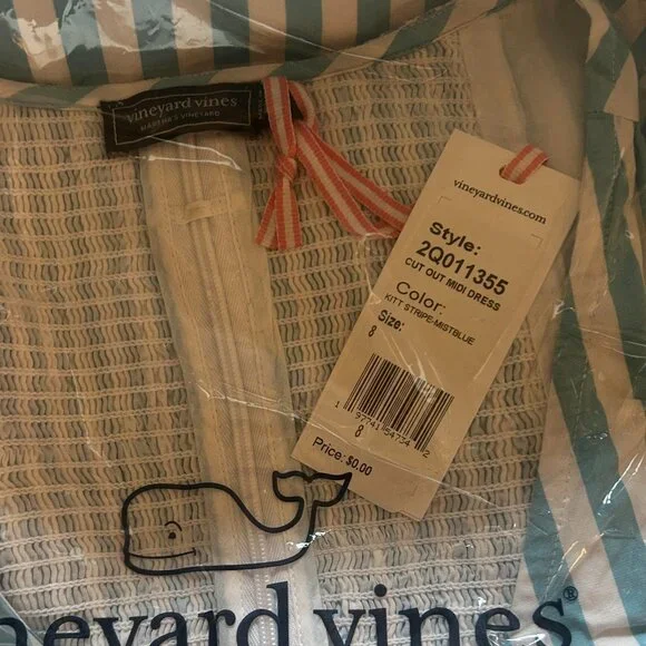 $198 NWT Women’s Vineyard Vines Cutout Maxi Dress – Size 8 - Picture 7 of 9